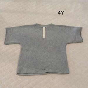 Millk Kids Unisex Gray Sprinkle Knit Short-Sleeve Tee